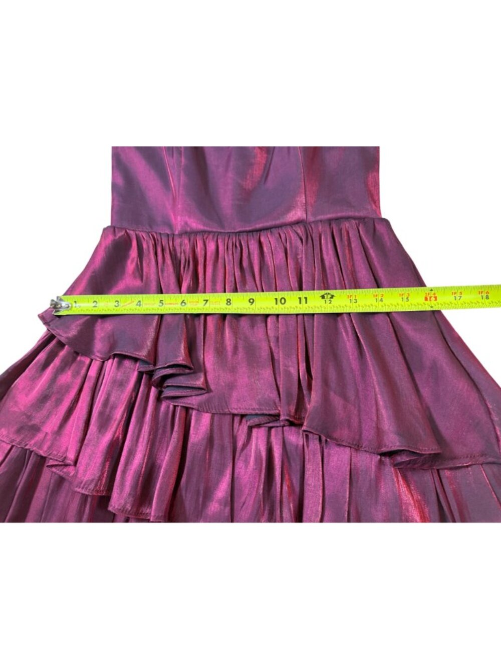NWT Berry Strapless Ruffle Pleated Mini Dress Do+Be S Flouncy Fit (bin KK134) - Picture 9 of 11